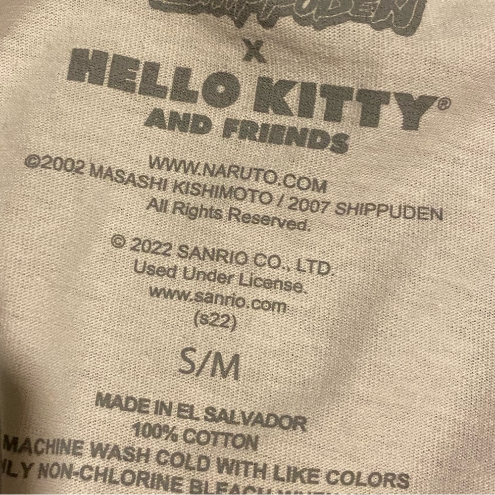 Hello Kitty X Naruto Shippuden Group Characters Long Sleeve T-Shirt - Picture 3 of 8